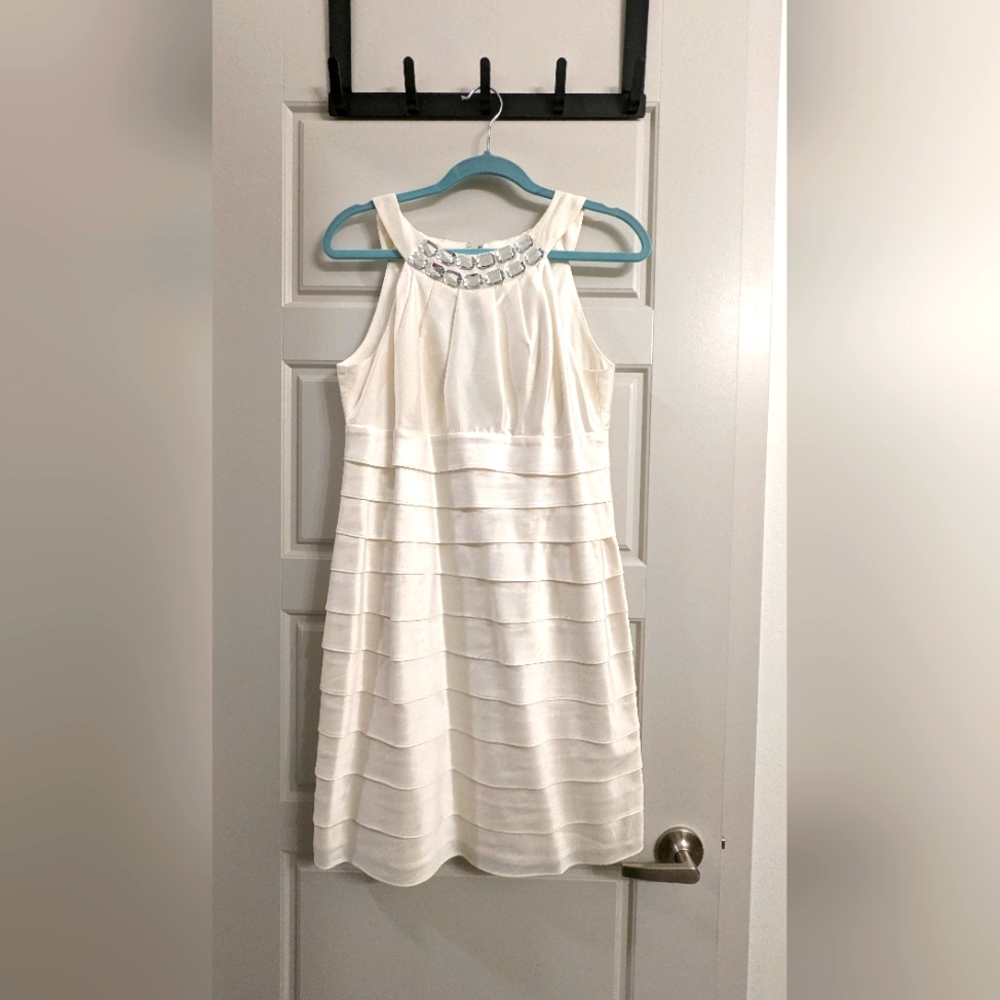 White mini dress